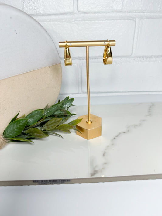 Gold U-Shaped Dome Design Hoop